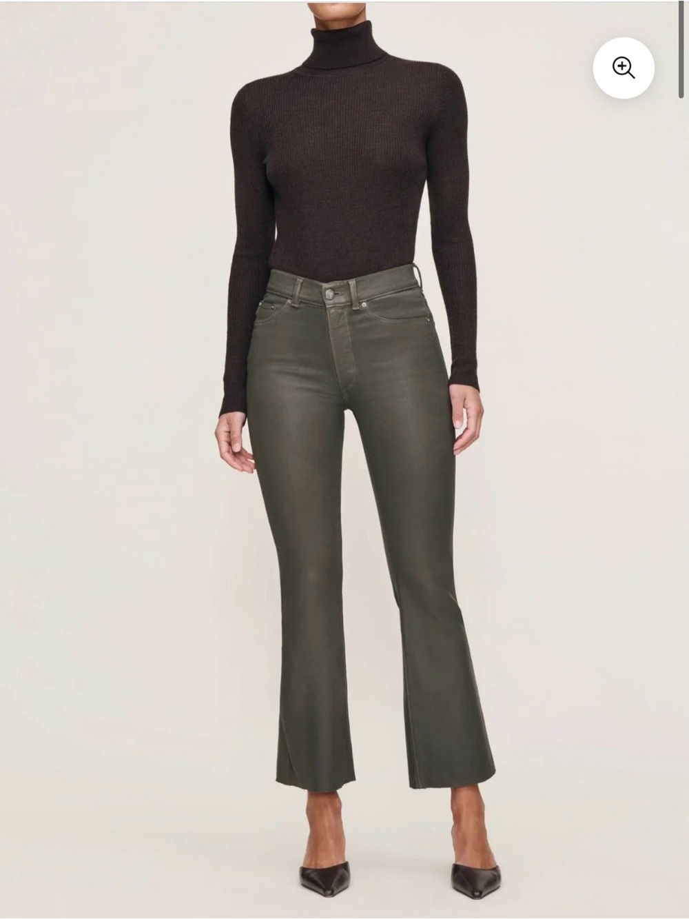 DL1961 Bridget Olive Green Flare Jeans